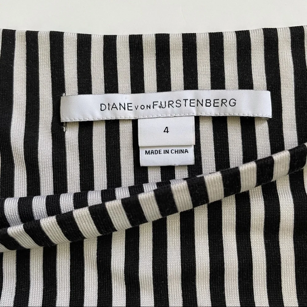 Diane Von Furstenburg Blue, Black, White Dress - Picture 9 of 12